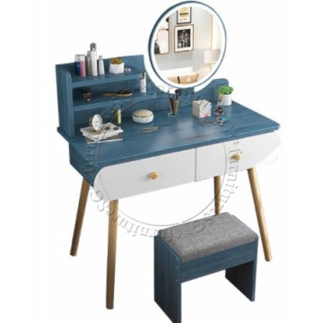 Enya Dressing Table with Matching Stool (Blue)